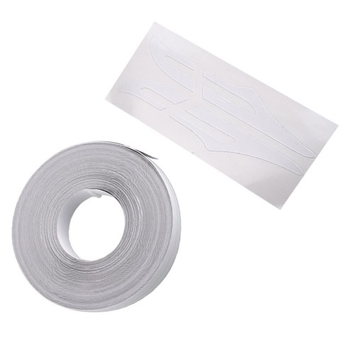 White pinstripe tape decal - white,
